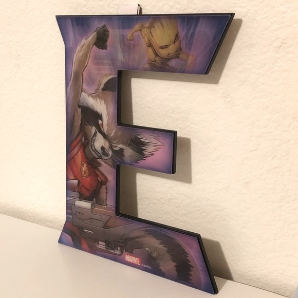 2/$6 🌱 NWOT Rocket & Groot Lenticular Wood Wall Decor - Picture 2 of 10